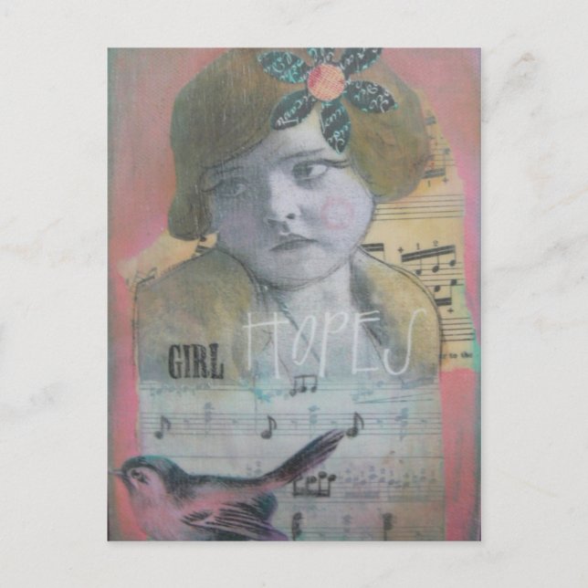 Girl Hopes Postcard (Front)