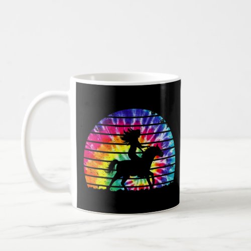 Girl Horse Riding Tee Tie Die Cowgirl Texas Ranch Coffee Mug