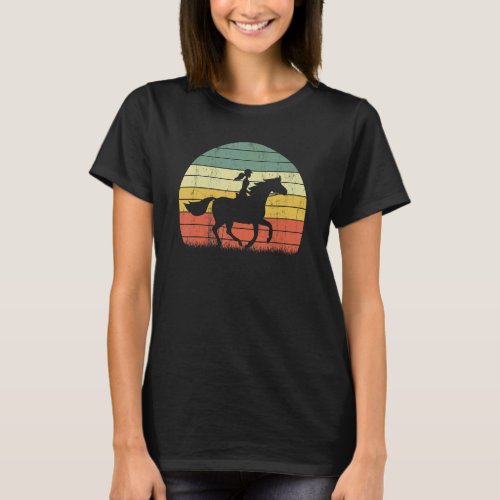 Girl Horse Riding   Vintage Cowgirl Texas Ranch T_Shirt