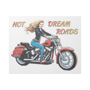 Girl Hot Dream Roads Gallery Wrap
