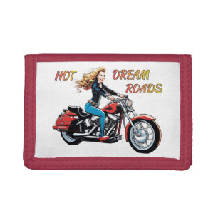 Girl Hot Dream Roads Trifold Wallet