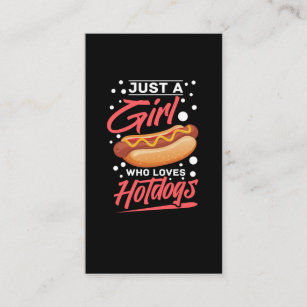 Girl Hotdog Fast Food Grill Business Card