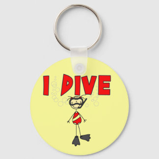 Girl I Dive T-shirts and Gifts Keychain