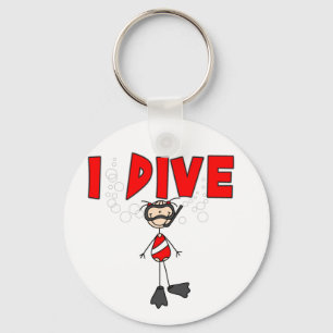 Girl I Dive T-shirts and Gifts Keychain