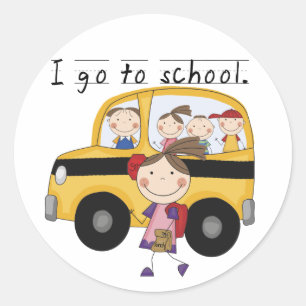 Girl I Go To School T-shirts and Gifts Classic Round Sticker