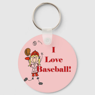 Girl I Love Baseball Tshirts and Gifts Keychain