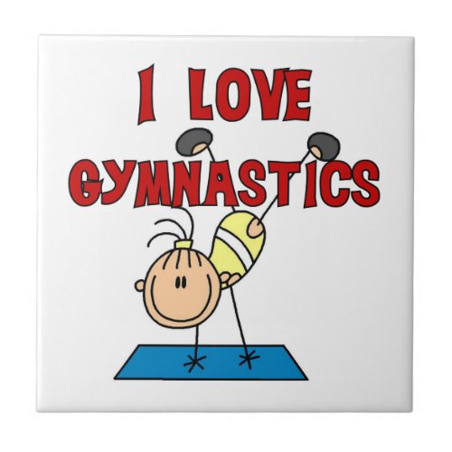 Girl I Love Gymnastics Ceramic Tile