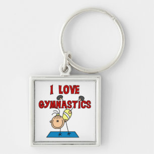 Girl I Love Gymnastics Keychain