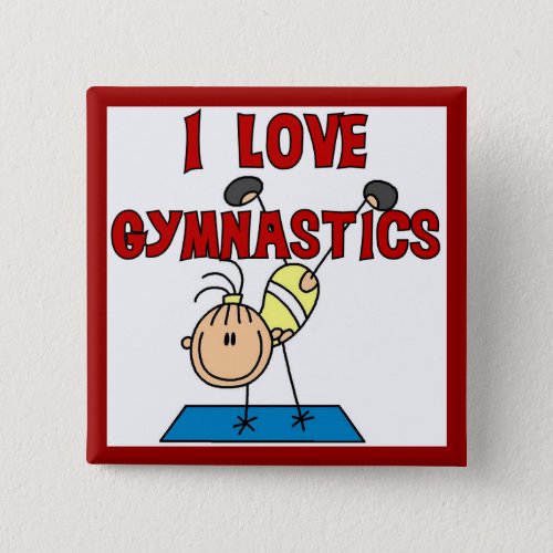 Girl I Love Gymnastics Pinback Button