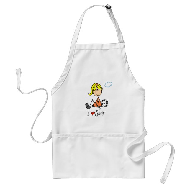 Girl I Love Soccer T-shirts and Gifts Adult Apron (Front)