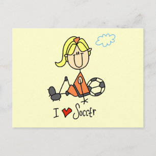 Girl I Love Soccer T-shirts and Gifts Postcard