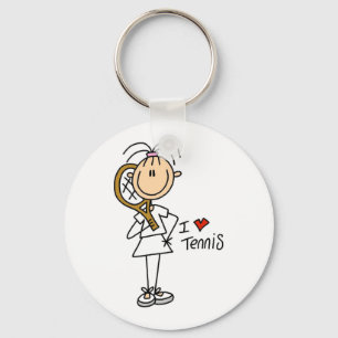 Girl I Love Tennis Keychain