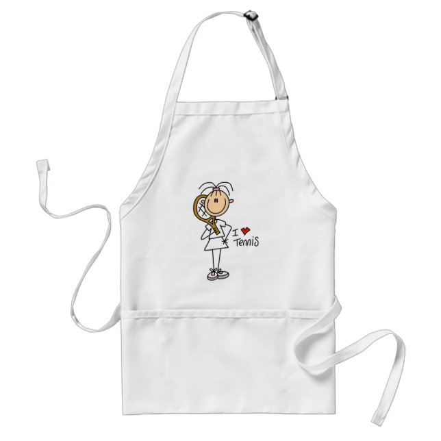 Girl I Love Tennis Tshirts and Gifts Adult Apron (Front)