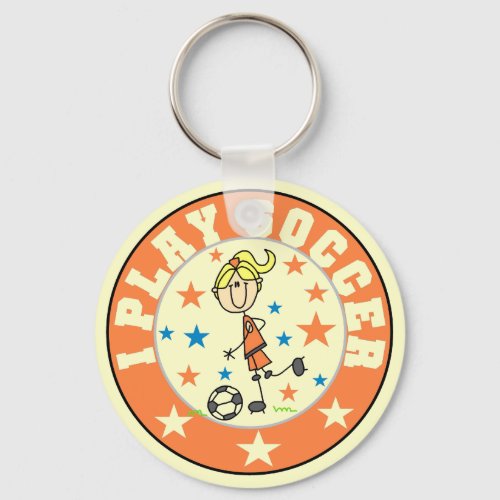 Girl I Play Soccer T_shirts and Gifts Keychain