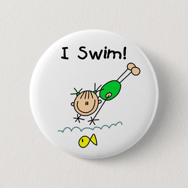 Girl I Swim Button (Front)