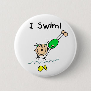 Girl I Swim Button