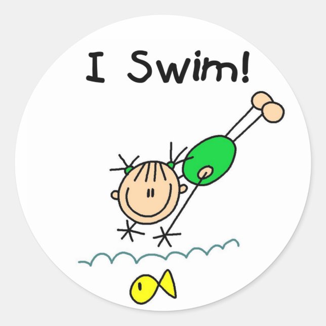 Girl I Swim Sticker (Front)