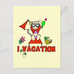 Girl I Vacation T-shirts and Gifts Postcard