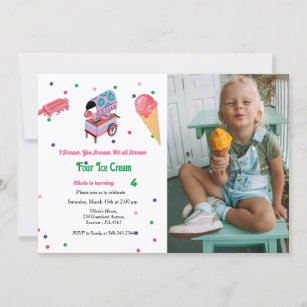 Editable Ice Cream Truck Birthday Invitation I scream You -  Portugal