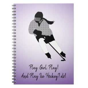 Girl Ice Hockey Player  Notebook