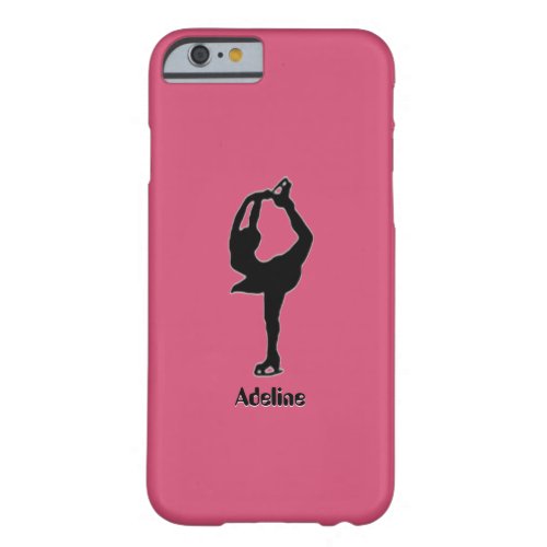 Girl Ice Skating Figure Skating Personalized Barely There iPhone 6 Case