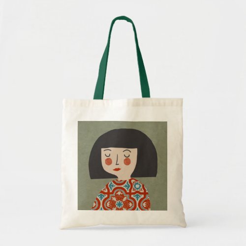 Girl illustration tote bag