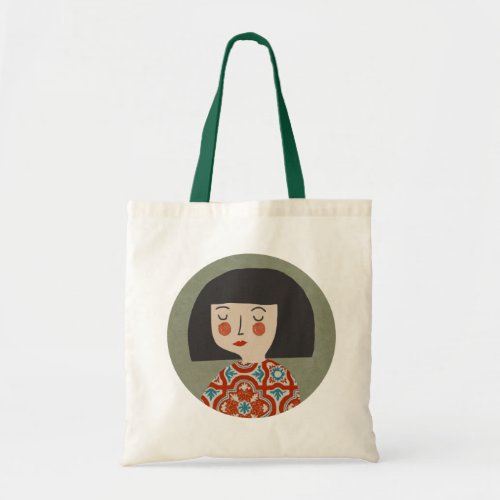 Girl illustration tote bag