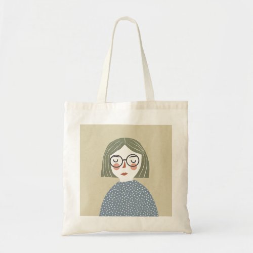 Girl illustration tote bag