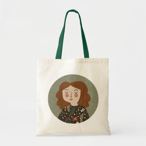 Girl illustration tote bag