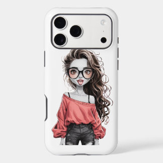 Girl image with pink iPhone 17 Pro Max Case