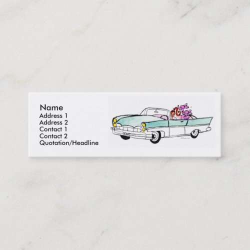 Girl in a Convertable Profile Cards Business Cards
