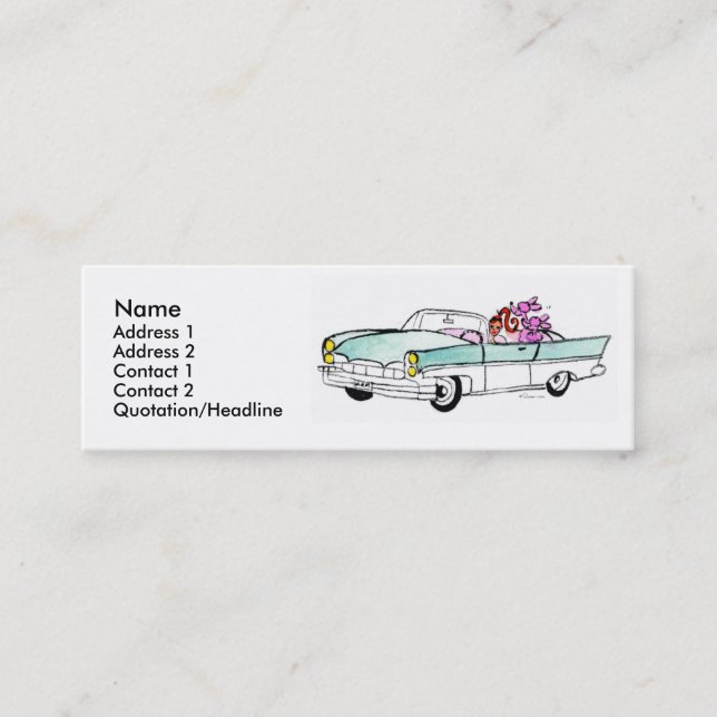 Girl in a Convertable Profile Cards (Front)
