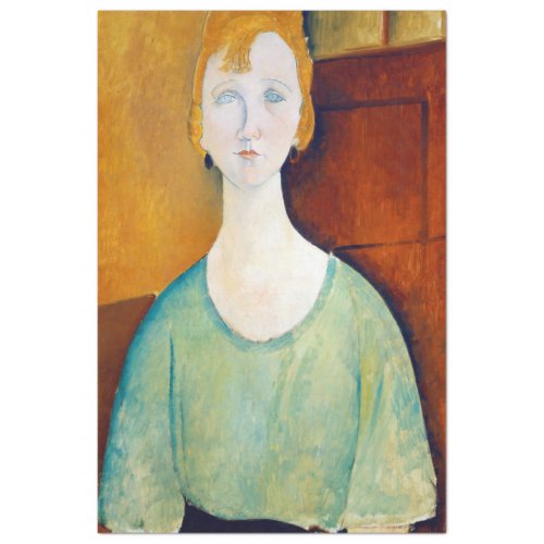 Girl in a Green Blouse Modigliani Tissue Paper