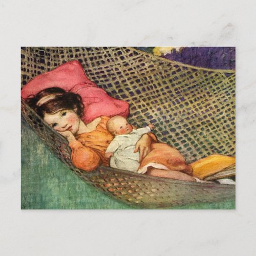 Girl in a Hammock by Jesse Willcox Smith Postcard