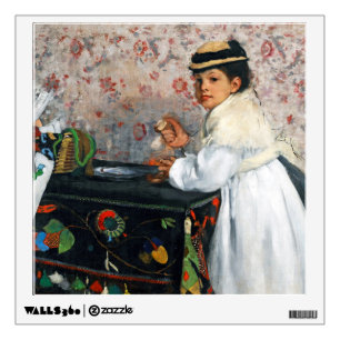 Girl in a Hat, Edgar Degas Wall Decal