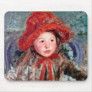 Girl in a Large Red Hat, Mary Cassatt Mouse Pad