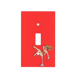 Girl in a Martini 2 Light Switch Cover