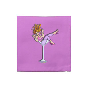 Girl in a Martini Glass (Lil Red) American MoJo N Napkin