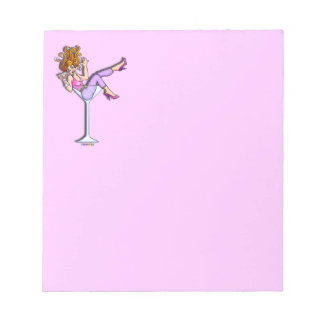GIRL IN A MARTINI GLASS NOTEPAD (Lav)