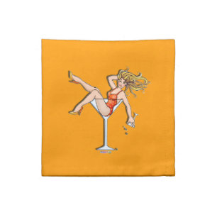 Girl in a Martini Glass (Olivia) American MoJo Nap Cloth Napkin