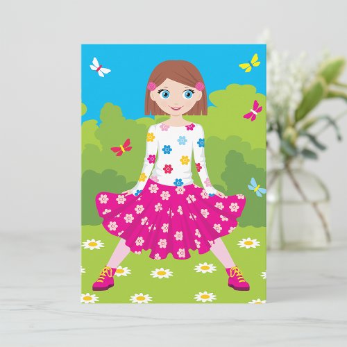 Girl In A Park Invitations