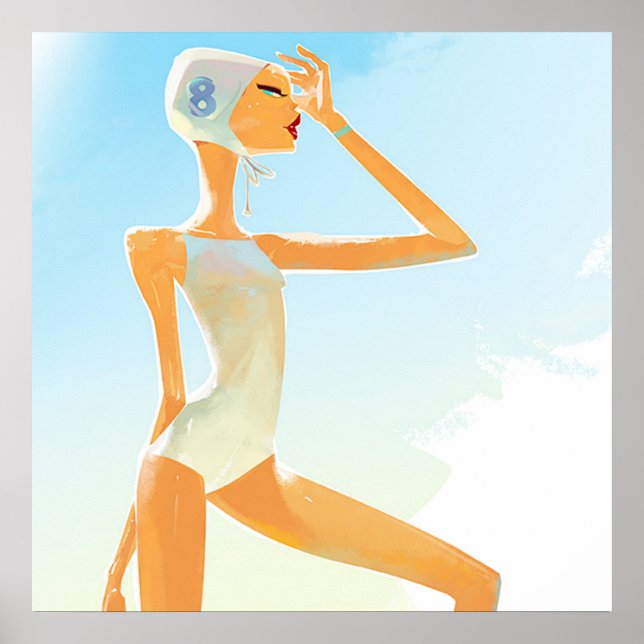 Girl in a swimming suit poster (Front)