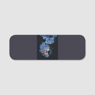 Girl in a Vacuum Name Tag