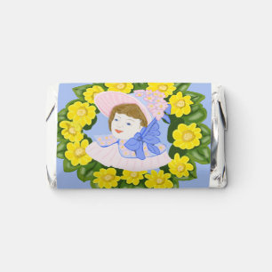 Girl in a Victorian Easter Bonnet Hershey's Miniatures