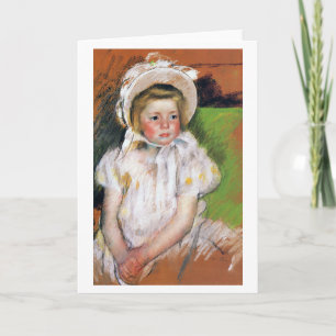 Girl in a White Bonnet, Mary Cassatt Card