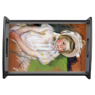 Girl in a White Bonnet, Mary Cassatt Serving Tray