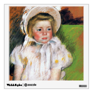 Girl in a White Bonnet, Mary Cassatt Wall Decal