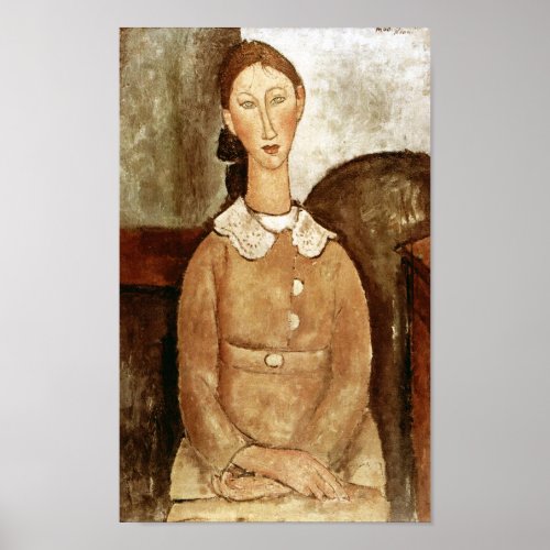 Girl in a Yellow Dress Modigliani Poster