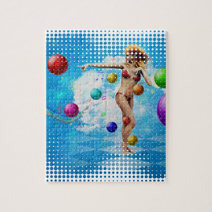 Girl In Bikini Dancing Jigsaw Puzzle 3897