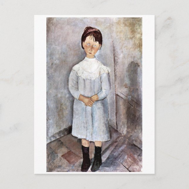 Girl in Blue, Modigliani Postcard (Front)